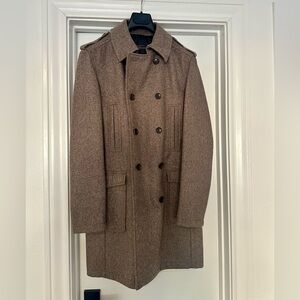 Ben Sherman Tan Double-Breasted Trench Coat